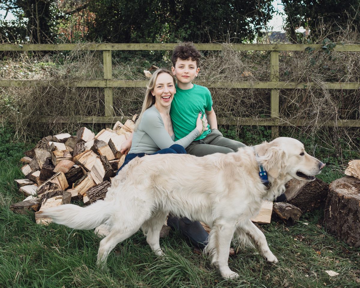 Miranda Pearce, co-founder of Profinity Wellness, at home with her family